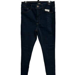 Express Womens Dark Wash Stretch Denim Skinny High Rise Jeans Size 6 Petite NWT